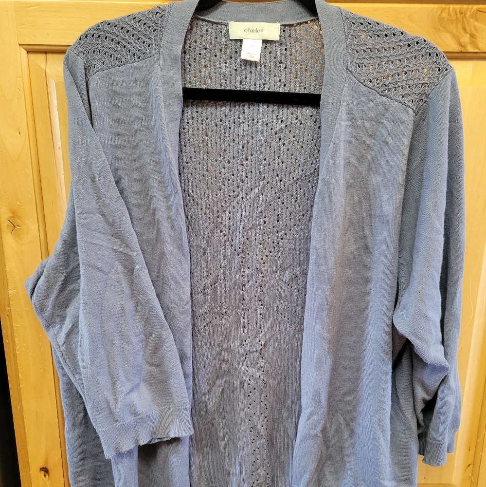 CJ Banks blue 2X sweater blue